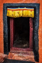 Door of Namgyal Tsemo gompa in Leh