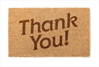 Thank you welcome mat isolated on A white background
