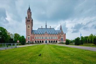 The Peace Palace international law administrative building in The Hague