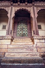 Arched gateway in Mehrangarh fort example of Rajput architecture. Jodhpur