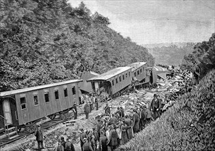 The Great Train Accident near Vaihingen c. 1880