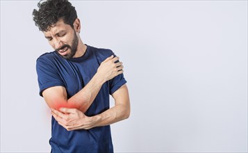 Person with elbow pain