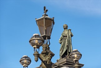 Street lamp and Adam Mickiewicz Monument
