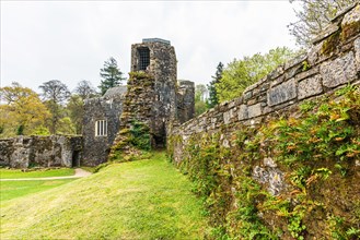 Panorama of Berry Pomeroy Castle