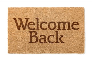 Welcome back house mat isolated on A white background