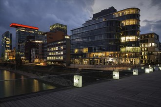 Ensemble of buildings at the Media Harbour