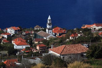 View of the village of Arco da Calheta and the sea