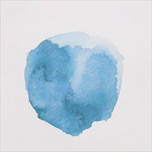 Azure paints form circle white paper
