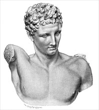 Marmorstatue des Hermes in Athen