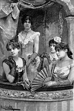 Elegant Ladies in the Box of the Theatre in Montevideo