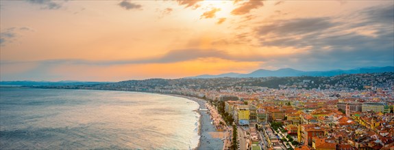 Picturesque scenic panorama of Nice