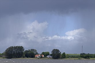 Rain clouds over the Schlei