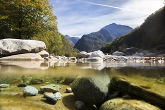 Mountain river in the Verzasca Valley