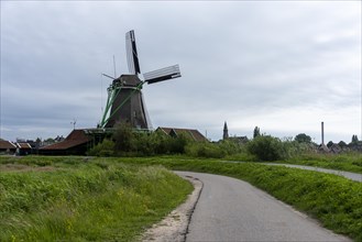 Historic windmill on the banks of the Zaan