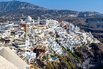 View of the town of Old Thera and its white houses