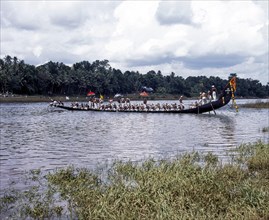 Vallamkali or boat racing in Aranmula