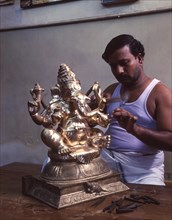 Handicraft Bronze Work at Swamimalai near Kumbakonam