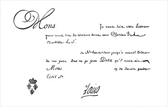 Lettre de Cachet by Louis XIV
