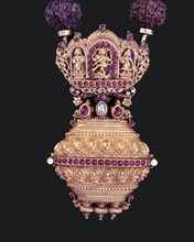 Nattukottai chettiars traditional Jewellery called Gowri Sangam