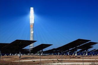 High-tech Gemasolar solar power plant in Fuentes de Andalucia near Seville