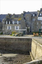 Old houses at the port of Roscoff