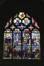 Leaded glass windows of the Collegiate Church of Notre-Dame-en-Vaux