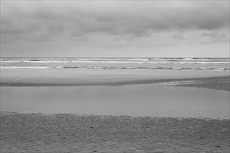 Wellen und Priele an der Nordseekueste