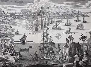 The siege of Gibraltar by the Spanish in 1727