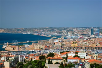 Aerial view of Marseille town