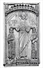 Otto II. und seine Gemahlin Theophano werden von Christus gesegnet