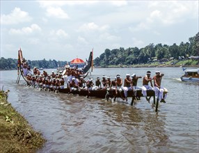 Boat racing in Aranmula during Onam festival