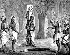Human sacrifice by the Khonds