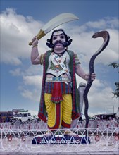 The Statue of Mahishasura in Chamundi hill in Mysuru or Mysore
