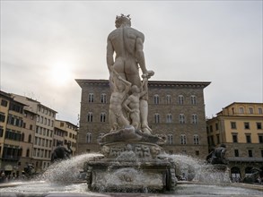 Ansicht des Neptunbrunnens auf der Piazza Signoria