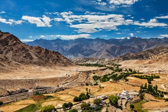 View of Indus valley in Himalayas near Likir. Ladakh