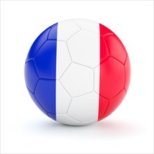 France soccer football ball with French flag isolated on white background