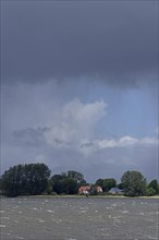 Rain clouds over the Schlei