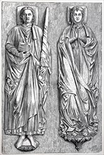 Die Grabfiguren Heinrichs des Loewen und seiner Gemahlin Mechthild im Braunschweiger Dom