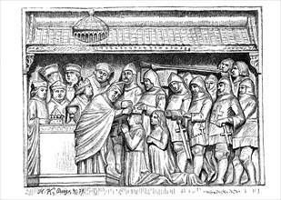 Die Kroenung Ludwigs des Bayern im Petersdom durch den Bischof von Arezzo