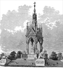 The Prince Albert Monument in London in 1870
