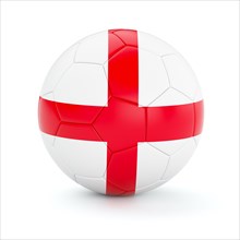 England soccer football ball with English flag isolated on white background