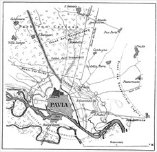 Plan of the Battle of Pavia