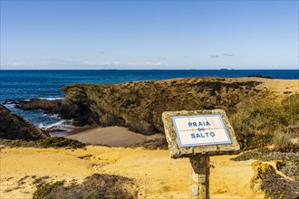 Sign on the coast