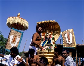 Vishnu Mounted on Sesha Vahanam