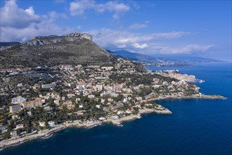 Aerial view of the coast of Cap d'Ail
