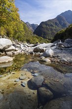 Mountain river in the Verzasca Valley