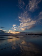 Morning atmosphere in front of sunrise at Orewa beach