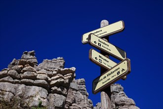 Signs in El Torcal National Park