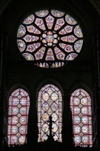 Leaded glass windows of the Collegiate Church of Notre-Dame-en-Vaux