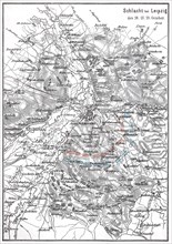 Battle plan of the Battle of Leipzig